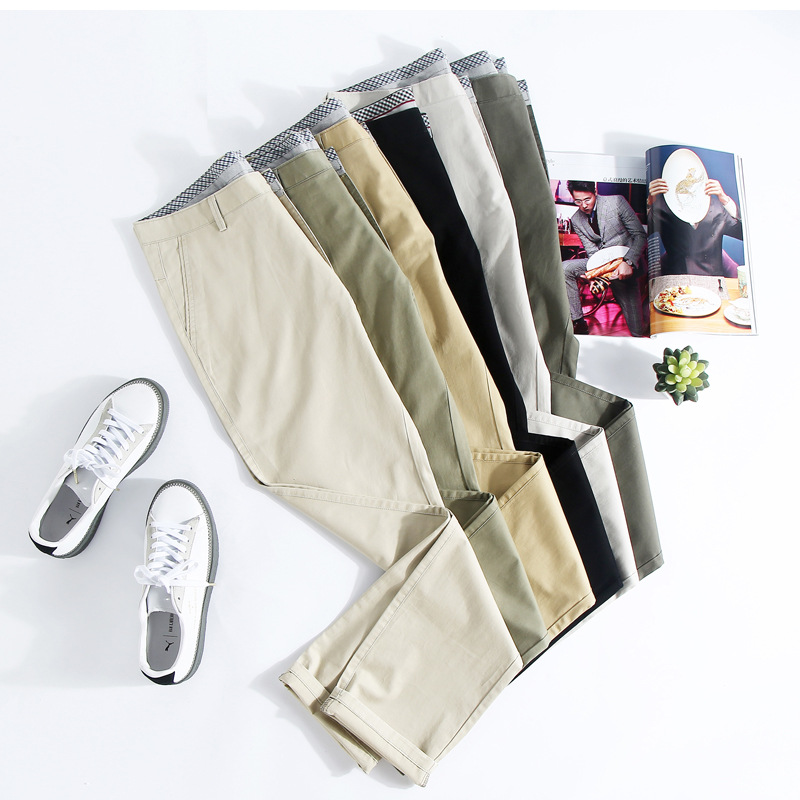 Men Straight Pants Spring Slight Elastic Ankle-Length High Quality Primavera y ver Trousers Fashions Solid Color Casual Pant #m8, A62-2 khaki yellow
Men Straight Pants Spring Slight Elastic Ankle-Length High Quality Primavera y ver Trousers Fashions Solid Color Casual Pant #m8, A62-2 khaki yellow