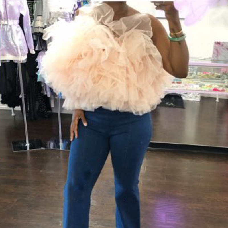 Hot Sale 2020 Summer Ruffles Tiered Tutu Women Top Custom Made Trendy Color Free Feminino Tank Crop Top, Black
Hot Sale 2020 Summer Ruffles Tiered Tutu Women Top Custom Made Trendy Color Free Feminino Tank Crop Top, Black