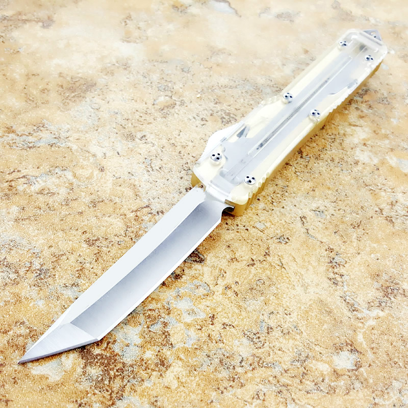 ut121 121 Transparent gold double action tactical self defense folding edc knife camping knife hunting knives xmas gift pocket tool
ut121 121 Transparent gold double action tactical self defense folding edc knife camping knife hunting knives xmas gift pocket tool