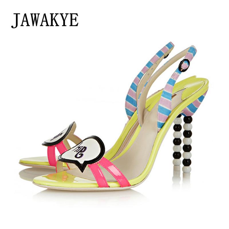JAWAKYE Colorful sweet girls high heels sandals women Peep Toe Slingback Gladiator beading Heeled Summer shoes Sandalias mujer, Multi
JAWAKYE Colorful sweet girls high heels sandals women Peep Toe Slingback Gladiator beading Heeled Summer shoes Sandalias mujer, Multi