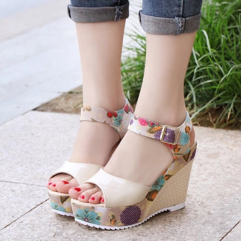 2020 New 35~40 Women Wedge Sandals Female Platform Bohemia High Heel Sandals Fashion Ankle Strap Open Toe Ladies Shoes, Creamy-white
2020 New 35~40 Women Wedge Sandals Female Platform Bohemia High Heel Sandals Fashion Ankle Strap Open Toe Ladies Shoes, Creamy-white