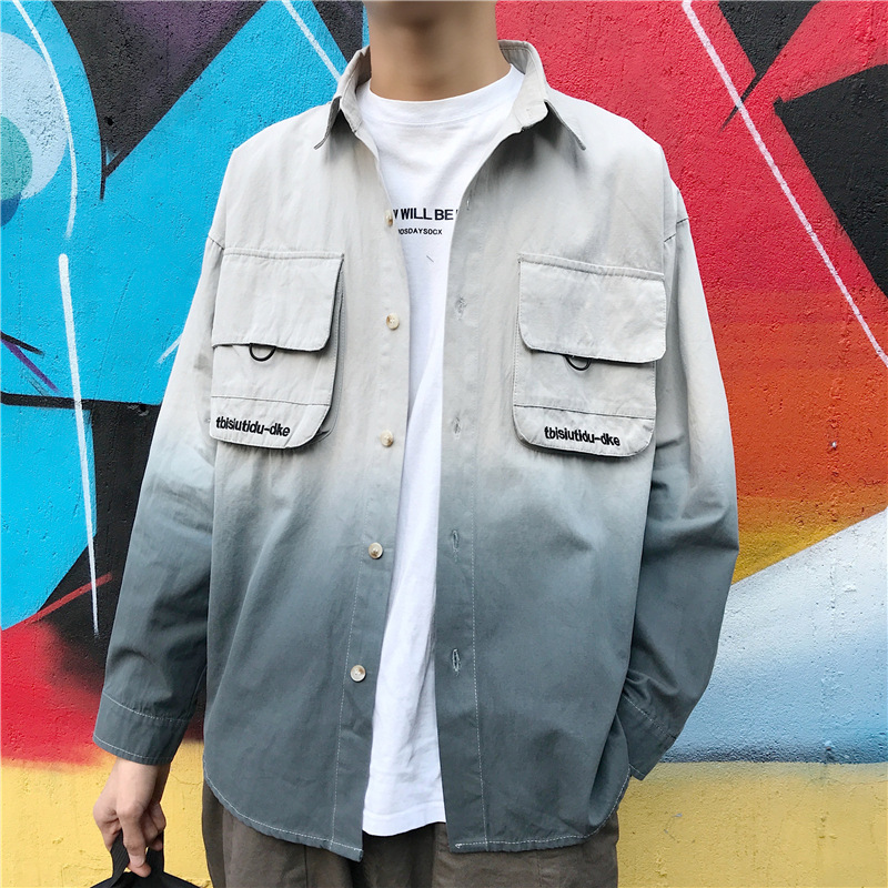 Ebaihui New Spring Cargo Gradient Long Sleeve Shirt Male and Female Student Trend Jacket Couple Shirt Jacket Gradient Work Jacket 14, Gray
Ebaihui New Spring Cargo Gradient Long Sleeve Shirt Male and Female Student Trend Jacket Couple Shirt Jacket Gradient Work Jacket 14, Gray