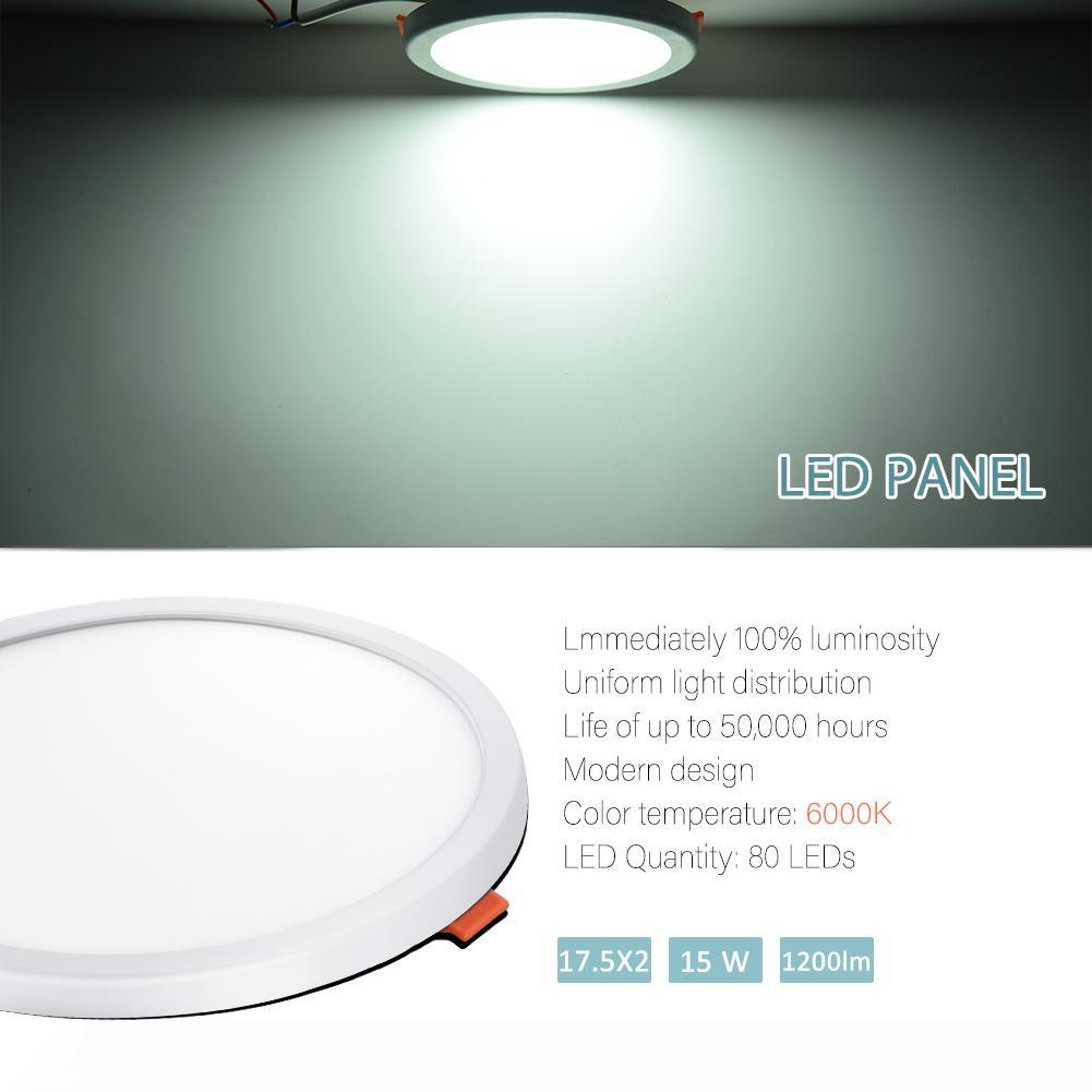 15W LED Panel Lights Ceiling Round Recessed Lamp Surface Mounted Round Modern Ceiling Lamp Fixture for Indoor Home Lighting
15W LED Panel Lights Ceiling Round Recessed Lamp Surface Mounted Round Modern Ceiling Lamp Fixture for Indoor Home Lighting