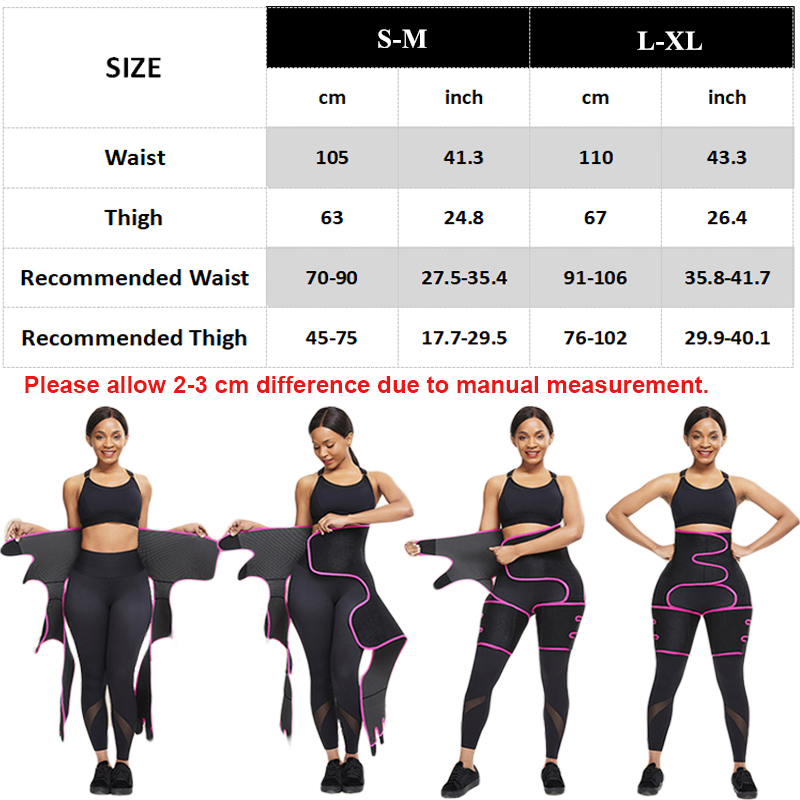 Neoprene Slim Thigh Trimmer Leg Shapers Slimming Belt Waist Trainer Sweat Shapewear Fat Burning Compress Belt CX200727