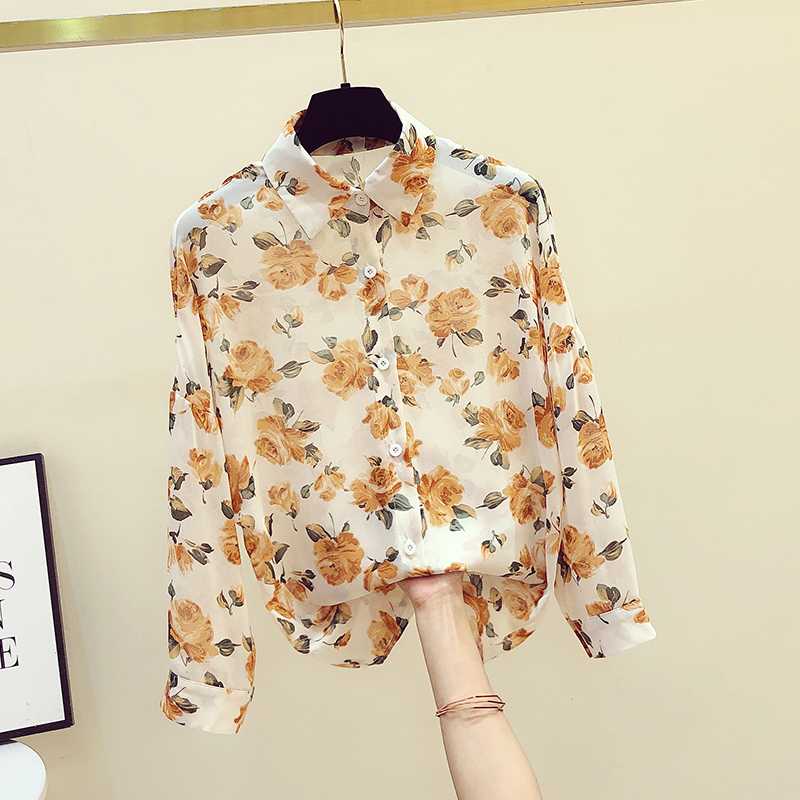 2020 Autumn Women's Long Sleeves Floral Chiffon Shirt Female Casual Shirts Blouse Tops Ladies Blusas A3378, As pic
2020 Autumn Women's Long Sleeves Floral Chiffon Shirt Female Casual Shirts Blouse Tops Ladies Blusas A3378, As pic
