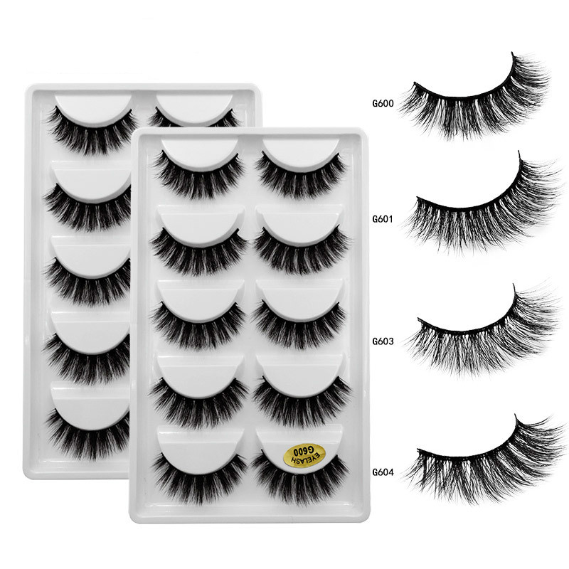 5 Pairs 3D Faux Mink Hair False Eyelashes Natural Long Wispies Lashes Handmade Cruelty-free Criss-cross Eyelashes Makeup Tools
5 Pairs 3D Faux Mink Hair False Eyelashes Natural Long Wispies Lashes Handmade Cruelty-free Criss-cross Eyelashes Makeup Tools