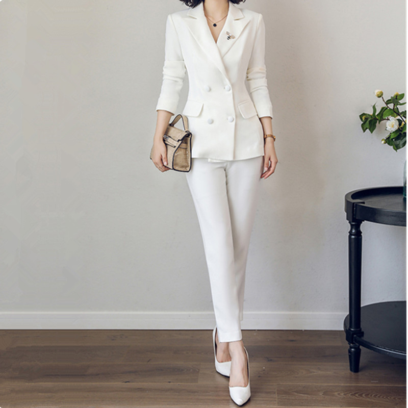 Women' suit women' double-breasted suit two-piece (jacket + pants) business casual formal custom, Black
Women' suit women' double-breasted suit two-piece (jacket + pants) business casual formal custom, Black