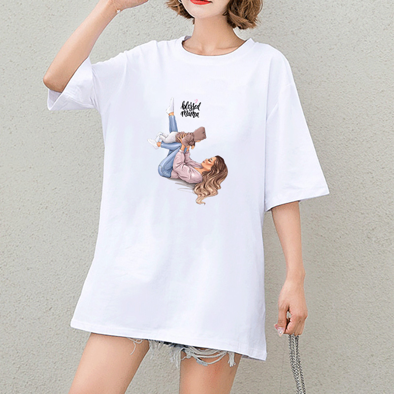 Women T-Shirts Ladys Print Casual T Shirt Mama & Baby Print Summer Tops Fashion New Style Tops Lady Lovely Tees Best Quality Cloth, White
Women T-Shirts Ladys Print Casual T Shirt Mama & Baby Print Summer Tops Fashion New Style Tops Lady Lovely Tees Best Quality Cloth, White