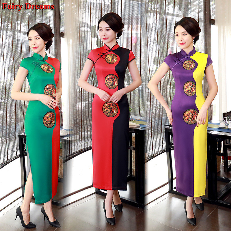 Traditional Chinese Dress For Women Cheongsam Dress Plus Size Qipao Long Vintage Cheongsam 2020 Summer Vestido Chino Mujer Robe
Traditional Chinese Dress For Women Cheongsam Dress Plus Size Qipao Long Vintage Cheongsam 2020 Summer Vestido Chino Mujer Robe