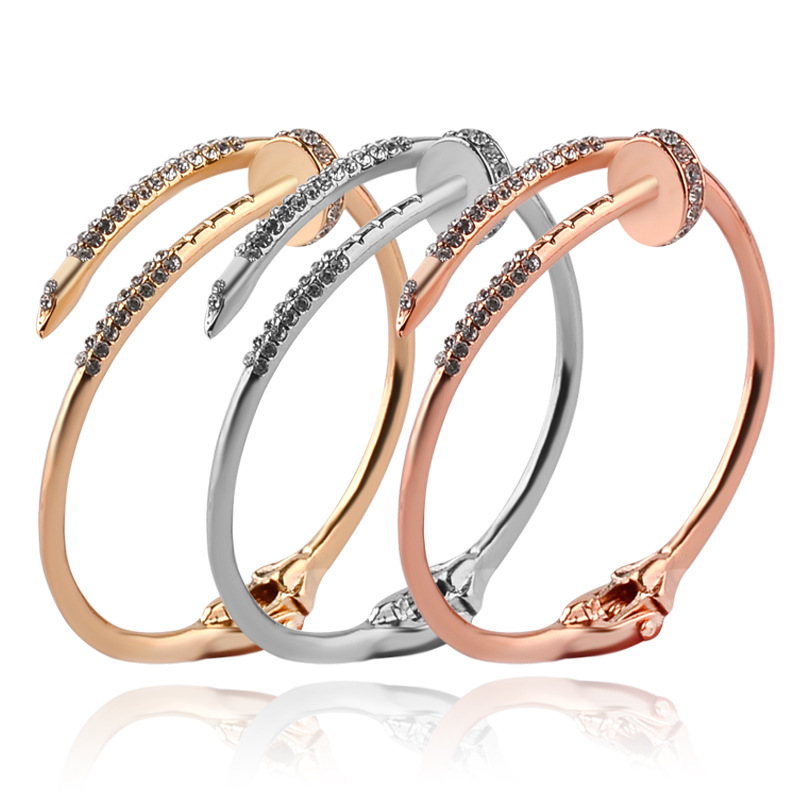 Women Bangles Bracelet Ladies Female Fashion Trendy Geometric Nail Open Bangles Cuff Jewelry Wedding Party Anniversary Gift ps1273
Women Bangles Bracelet Ladies Female Fashion Trendy Geometric Nail Open Bangles Cuff Jewelry Wedding Party Anniversary Gift ps1273