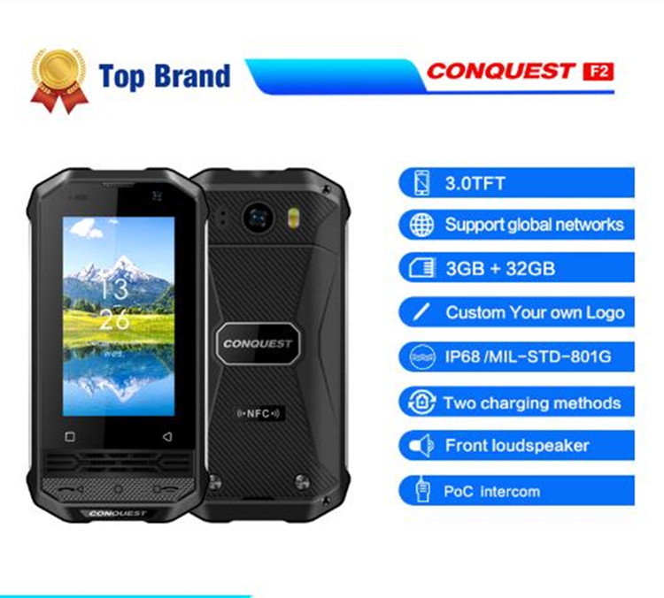 CONQUEST F2 Luxury Mini IP68 Rugged Smartphone Mobile Phone NFC Global Version Little Android Smart Phone Movil, Black
CONQUEST F2 Luxury Mini IP68 Rugged Smartphone Mobile Phone NFC Global Version Little Android Smart Phone Movil, Black