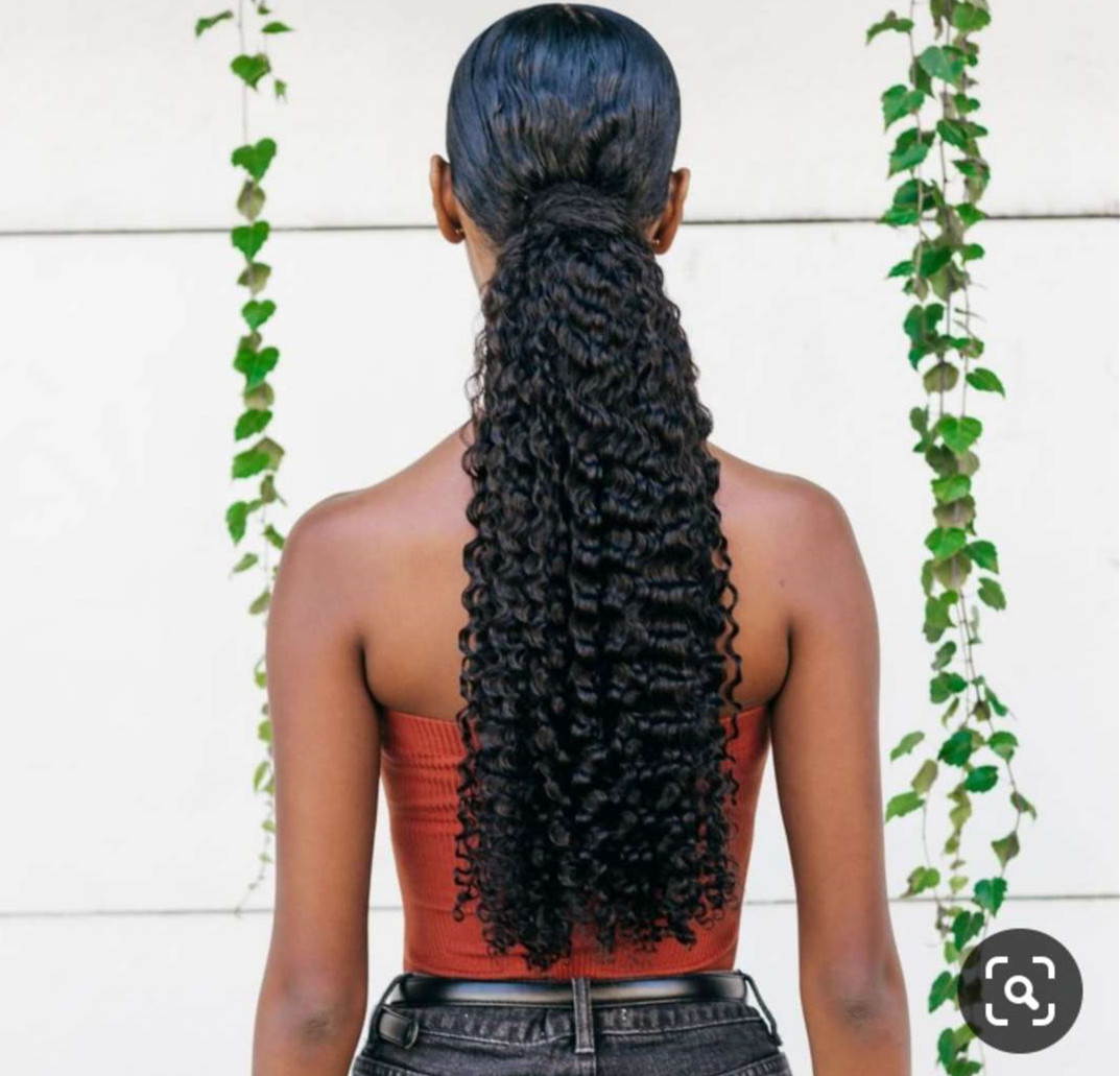 Low sleek black curly drawstring ponytail for black women 140g clip in Drawstring afro curly ponytail extension