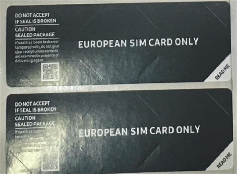 Universal mobile phone seal label sticker for samsung Galaxy EUROPEAN Asia SIM CARD ONLY middlee southe Free Ship от DHgate WW