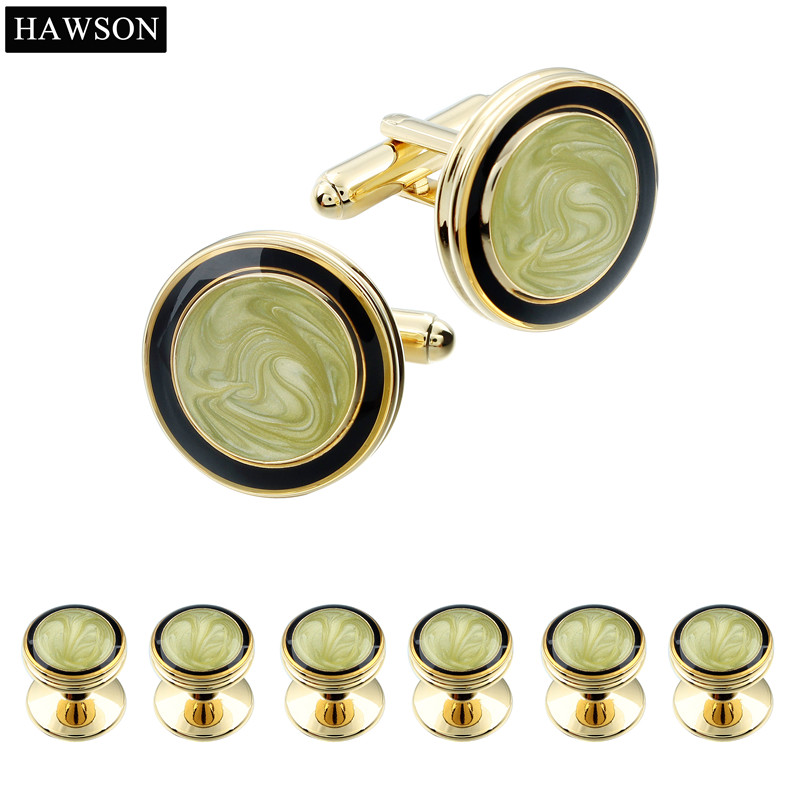 HAWSON Stone Cufflinks Sets Gold Color Cuff links and Studs for Mens Tuxedo Accessory Party Ceremony
HAWSON Stone Cufflinks Sets Gold Color Cuff links and Studs for Mens Tuxedo Accessory Party Ceremony