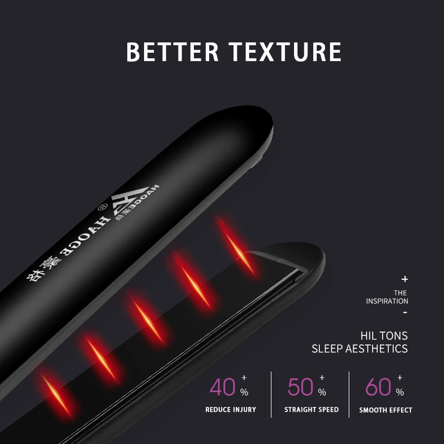 Hair Straughtener Fast Warm-up Flat Iron Negative Ion Ceramic Tourmaline Ionic Hair Straighten Curling iron Corrugation CX200721