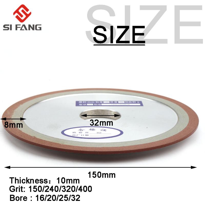 150MM 32bore Resin Diamond Grinding Wheel Bonded Disc Grinder Cutter for Milling Cutter Power Abrasive
150MM 32bore Resin Diamond Grinding Wheel Bonded Disc Grinder Cutter for Milling Cutter Power Abrasive