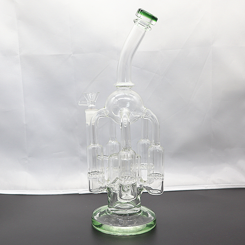 12.5" Extra thick base curved neck hookah four honeycomb percolator recycler glass bong
12.5" Extra thick base curved neck hookah four honeycomb percolator recycler glass bong