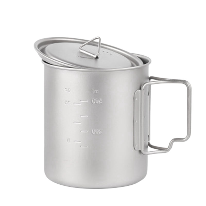 750Ml Pure Titanium Portable Water Cup Outdoor Folding Handle Cup Large Capacity Can Be Burned With Hot Water Bottle Outdoor Cam, Silver
750Ml Pure Titanium Portable Water Cup Outdoor Folding Handle Cup Large Capacity Can Be Burned With Hot Water Bottle Outdoor Cam, Silver