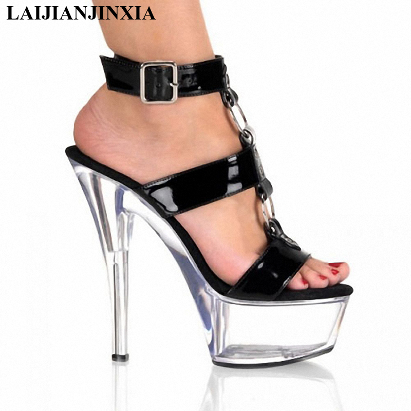 LAIJIANJINXIA New Shiny T-Strap Sandals Women Clear Heels 15Cm Transparent Platform Summer Shoes Sandal High Heels Shoes, Black
LAIJIANJINXIA New Shiny T-Strap Sandals Women Clear Heels 15Cm Transparent Platform Summer Shoes Sandal High Heels Shoes, Black