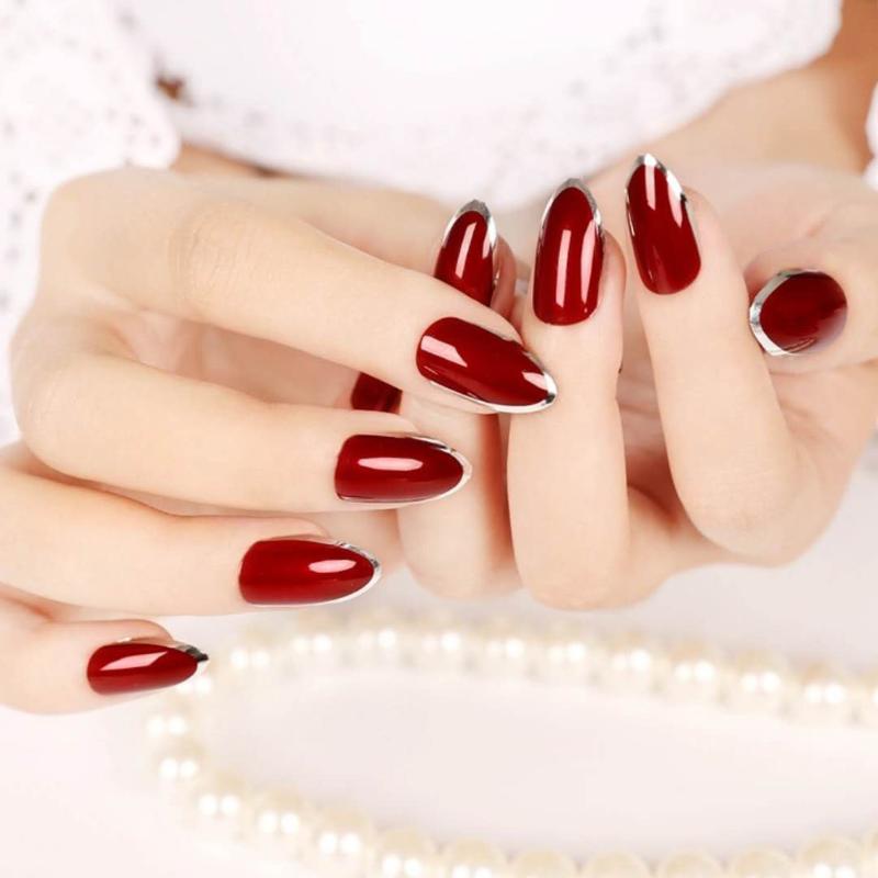 Beauty Ladies Fake Nails with glue 24 Pcs/Set Shine Solid Color Artificial False Nail Tips full cover Stiletto Short Fake Nails, Pink
Beauty Ladies Fake Nails with glue 24 Pcs/Set Shine Solid Color Artificial False Nail Tips full cover Stiletto Short Fake Nails, Pink