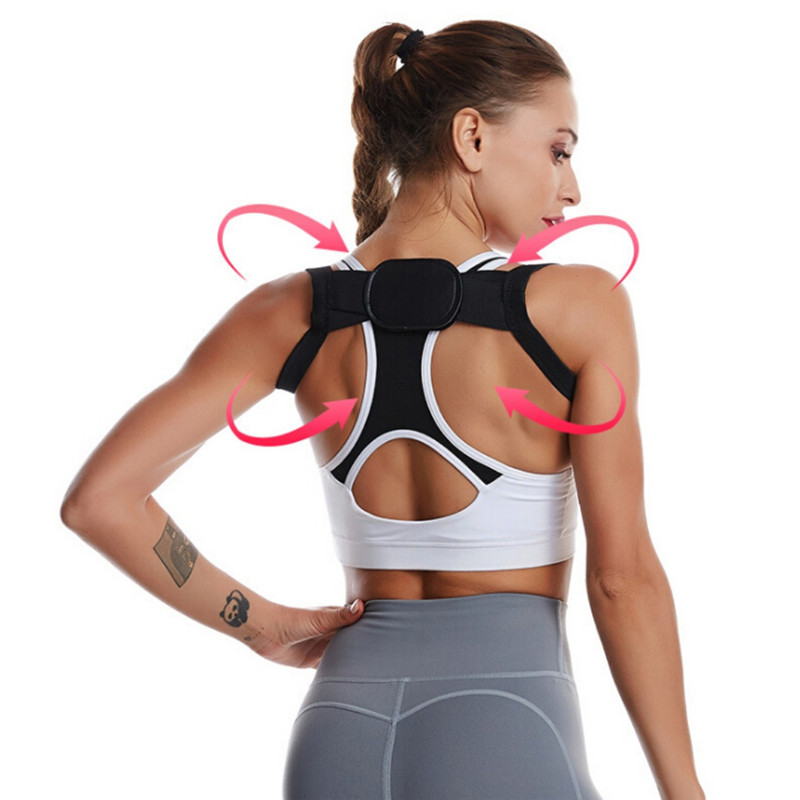 Back Support Women Body Health Care Sports Safety Protective Bands Adjustable Shoulder Support Belt Strap Posture, Black
Back Support Women Body Health Care Sports Safety Protective Bands Adjustable Shoulder Support Belt Strap Posture, Black