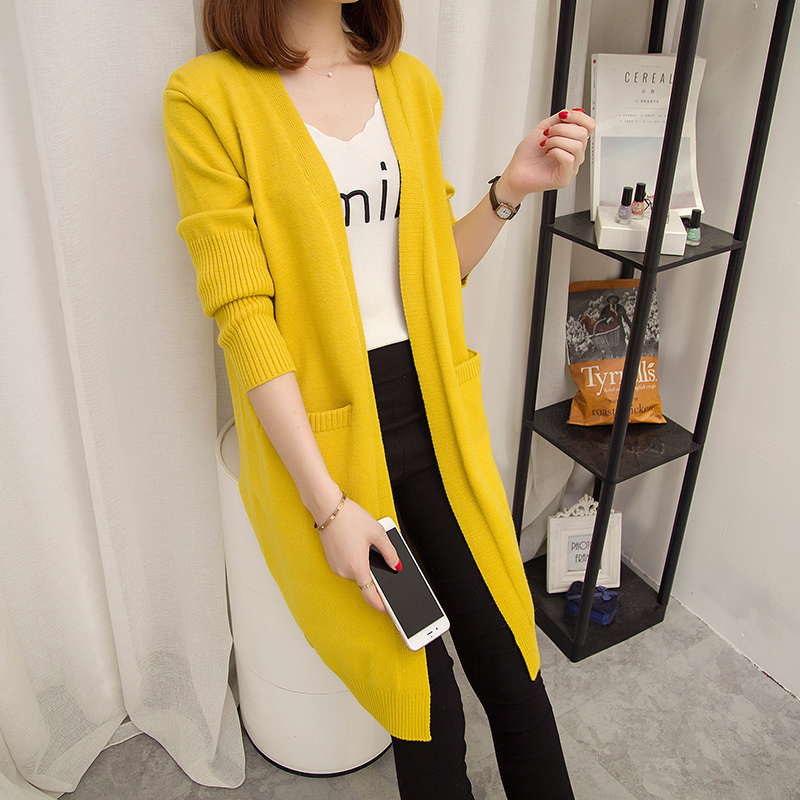 JoinYouth Long Cardigans Solid Casual Pockets Korean 2020 Autumn Sweaters Women All Match Outwear Fashion Sueter Mujer J298 T200803