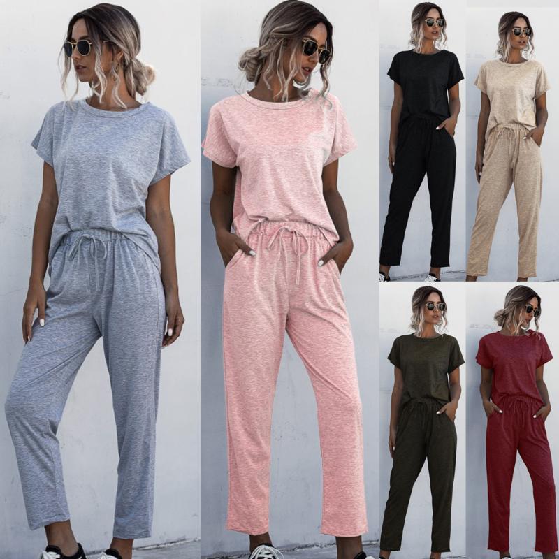 Two Piece Sport Set Summer Clothes For Women Fashion Casual Long Pants T-Shirt Suits Female Comfortable Set 6 Color, As shown
Two Piece Sport Set Summer Clothes For Women Fashion Casual Long Pants T-Shirt Suits Female Comfortable Set 6 Color, As shown
