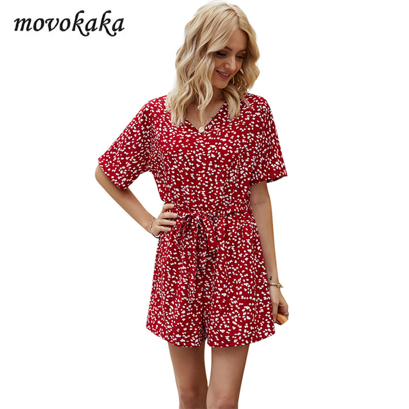 MOVOKAKA Fashion Summer Playsuits And Jumpsuit Plus Size Jumpsuit Women Elegance Red Women Floral Playsuit Casual
MOVOKAKA Fashion Summer Playsuits And Jumpsuit Plus Size Jumpsuit Women Elegance Red Women Floral Playsuit Casual