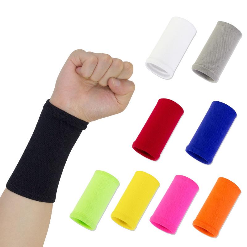 

Wrist Sweatband in 9 Different Colors,Made by High Elastic Meterial Comfortable Pressure Protection,Athletic Wristbands Armbands, White