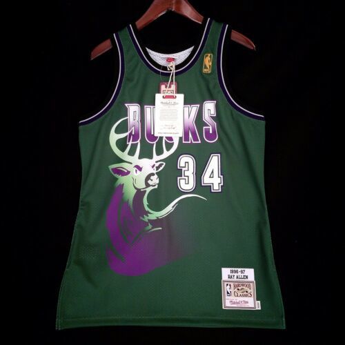 Cheap 100% Stitched Ray Allen Mitchell & Ness 96 97 Bucks Jersey Size XS-5XL ens Top Basketball jerseys, Gray
Cheap 100% Stitched Ray Allen Mitchell & Ness 96 97 Bucks Jersey Size XS-5XL ens Top Basketball jerseys, Gray