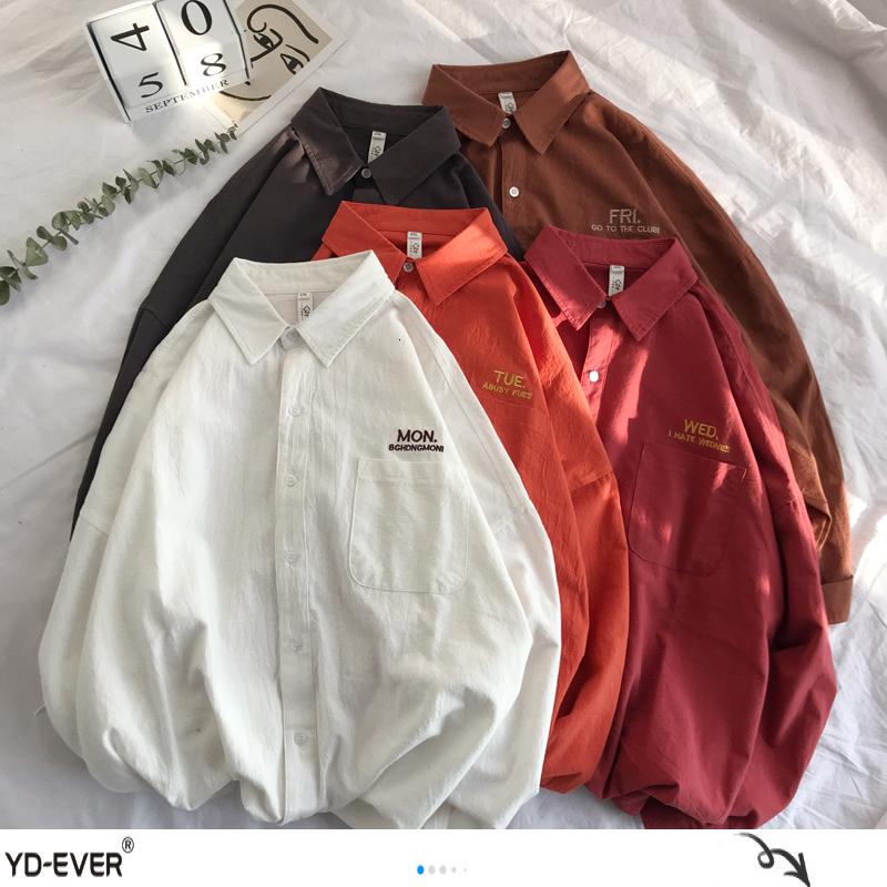 Men Solid Shirt Long Sleeve 2020 Man Korean Fashions Monday Embroidery Shirt Male Streetwear Spring Women Shirts-d, Coffee(asian size)
Men Solid Shirt Long Sleeve 2020 Man Korean Fashions Monday Embroidery Shirt Male Streetwear Spring Women Shirts-d, Coffee(asian size)