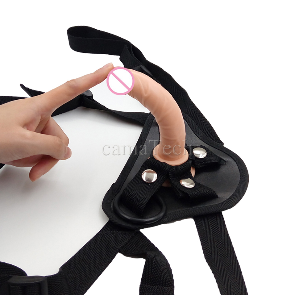 CamaTech Strap sur Mini Dildo Culotte 14,5 * 2,4 cm Silicone Penis avec ventouse Harnais Strapon pour le vagin / Anal Plug Jouets Sexe CX200708