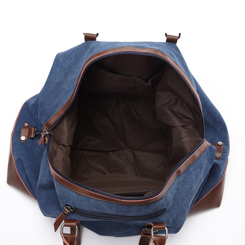 Scione Canvas Leather Men Travel Bags Carry on Luggage Bag Men Duffel Bags Travel Tote Large Weekend Bag Overnight Male Handbag CX200718
