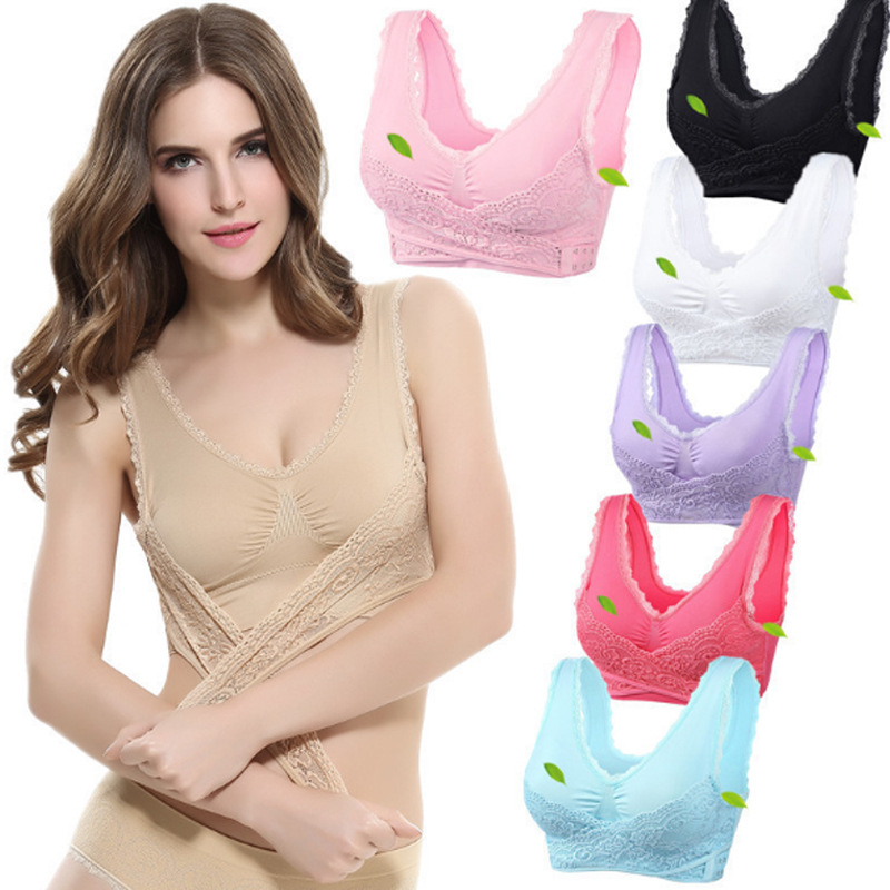 Plus Size Sports Bras Women Lace Push Up Sports Bra Tops Front Side Buckle Bra Wirefree Gym Sport Yoga, Black
Plus Size Sports Bras Women Lace Push Up Sports Bra Tops Front Side Buckle Bra Wirefree Gym Sport Yoga, Black