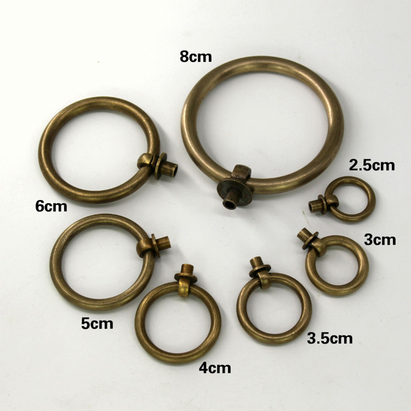 2.5-3.2cm Chinese antique simple drawer knob furniture door handle hardware Classical wardrobe cabinet shoe closet cone vintage pull ring