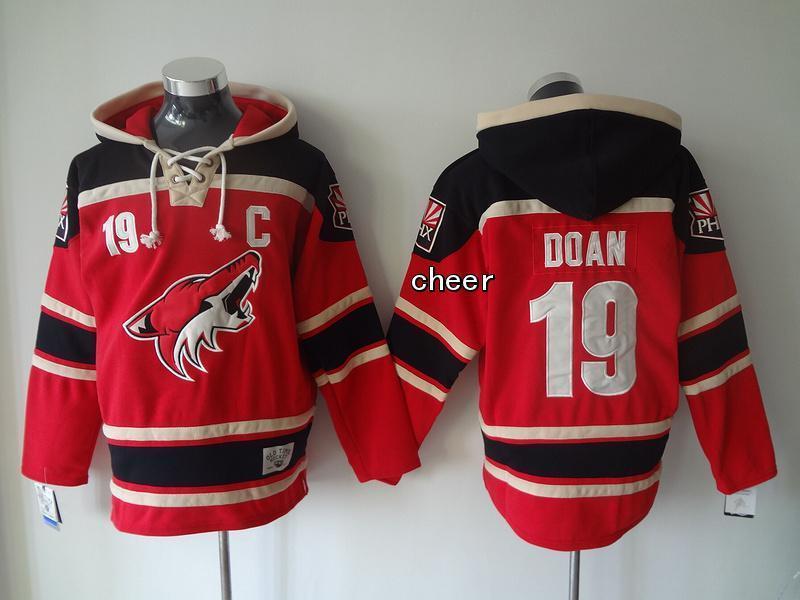 Custom Name Number Wholesale Men Womens Youth Phoenix Coyotes #19 DOAN red Hooded Jerseys Hockey Hoodies Jerseys Sweatshirts, Black;red
Custom Name Number Wholesale Men Womens Youth Phoenix Coyotes #19 DOAN red Hooded Jerseys Hockey Hoodies Jerseys Sweatshirts, Black;red