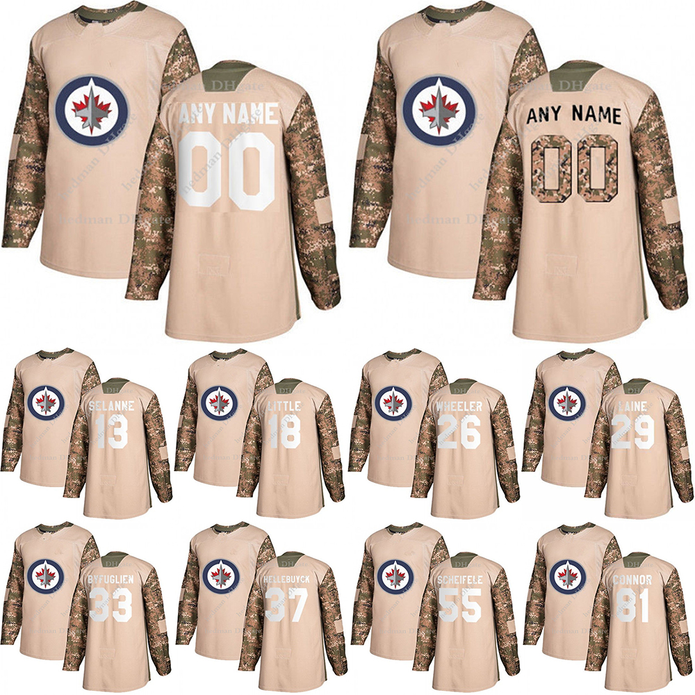 Winnipeg Jets Camo Veterans Day Practice jerseys 29 Patrik Laine 55 Mark Scheifele 33 Byfu glien custom any number any name hockey jersey, Army green
Winnipeg Jets Camo Veterans Day Practice jerseys 29 Patrik Laine 55 Mark Scheifele 33 Byfu glien custom any number any name hockey jersey, Army green