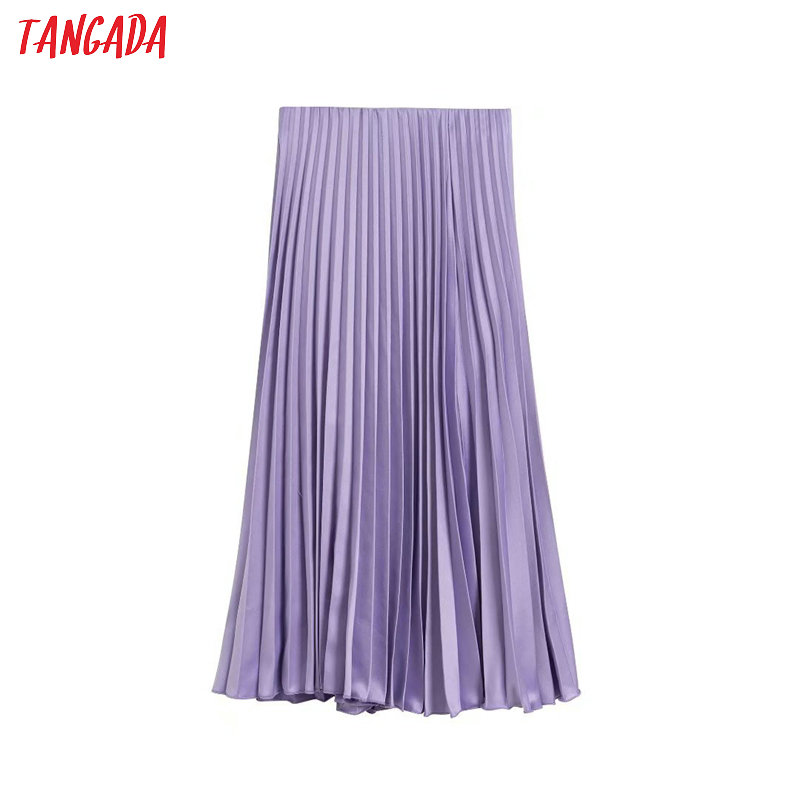 Tangada women purple pleated midi skirt faldas mujer vintage strethy waist office ladies elegant chic mid calf skirts ME01
Tangada women purple pleated midi skirt faldas mujer vintage strethy waist office ladies elegant chic mid calf skirts ME01