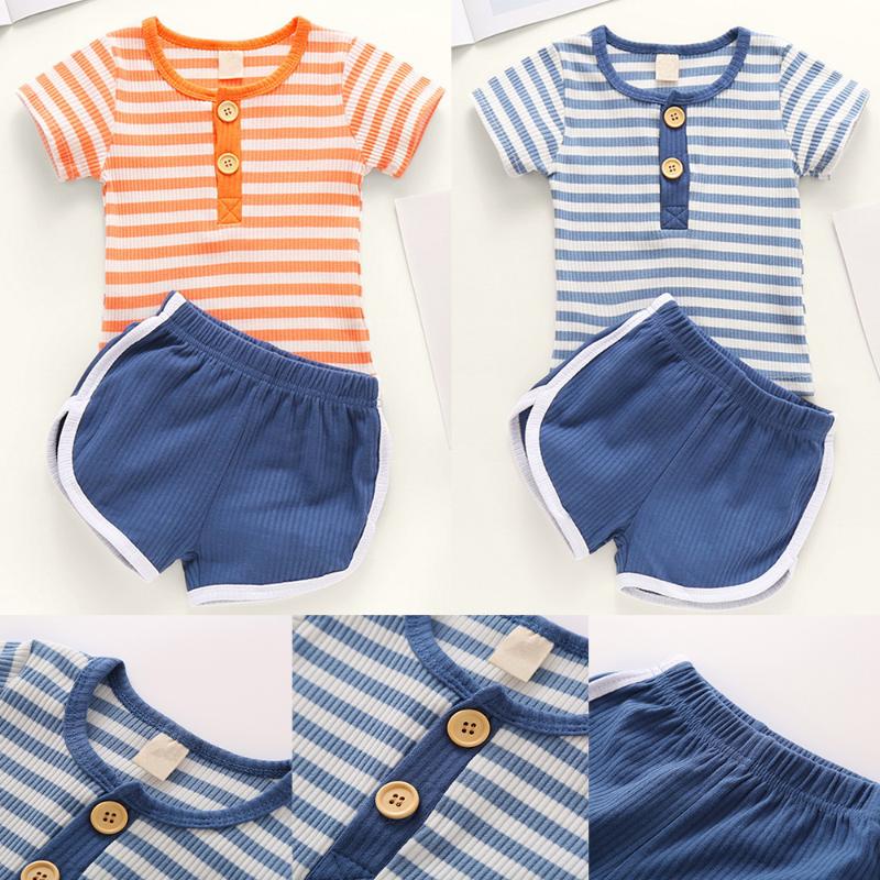 Striped Printed Children Clothing Set For Boy 2 Pcs Toddler Baby Boy Outfits Set T-Shirt + Shorts Summer Kids Clothes D30, Blue
Striped Printed Children Clothing Set For Boy 2 Pcs Toddler Baby Boy Outfits Set T-Shirt + Shorts Summer Kids Clothes D30, Blue