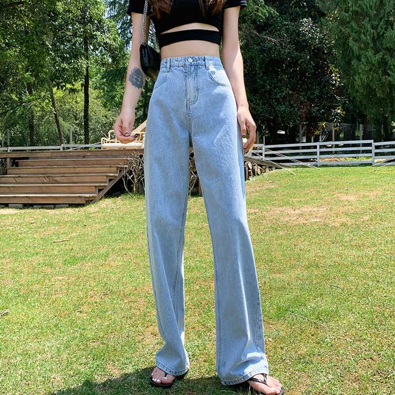 Women Jeans High Waist Pants Wide Leg Hole Denim Pants Blue Streetwear Fashion Full Length Straight
Women Jeans High Waist Pants Wide Leg Hole Denim Pants Blue Streetwear Fashion Full Length Straight