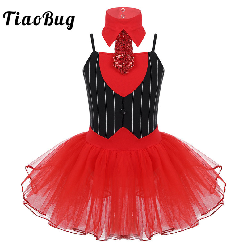 TiaoBug Kids Teens Christmas Party Stage Dance Costume Striped Red Mesh Tutu Ballet Dress Girls Gymnastics Leotard with Tie Set, Black red
TiaoBug Kids Teens Christmas Party Stage Dance Costume Striped Red Mesh Tutu Ballet Dress Girls Gymnastics Leotard with Tie Set, Black red