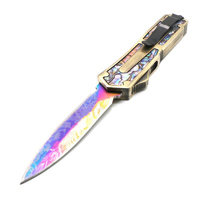 Mict MTautoTF scarabotf gold Abalone handle 9 models double action tactical hunting folding knives xmas gift knife Adnb
Mict MTautoTF scarabotf gold Abalone handle 9 models double action tactical hunting folding knives xmas gift knife Adnb