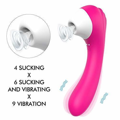 Clitoral Sucking Dildo Vibrator, Waterproof G-Spot Clit Massager For Female With 10 Suction & 9 Vibration,Sex Toys For Women Y200616