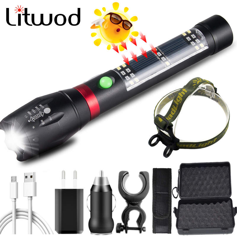 Solar Eegergy Charging Led Built in 18650 Battery XM-L T6 Torch Lantern for Camping Zoom Aluminum 7 Modes Waterproof
Solar Eegergy Charging Led Built in 18650 Battery XM-L T6 Torch Lantern for Camping Zoom Aluminum 7 Modes Waterproof