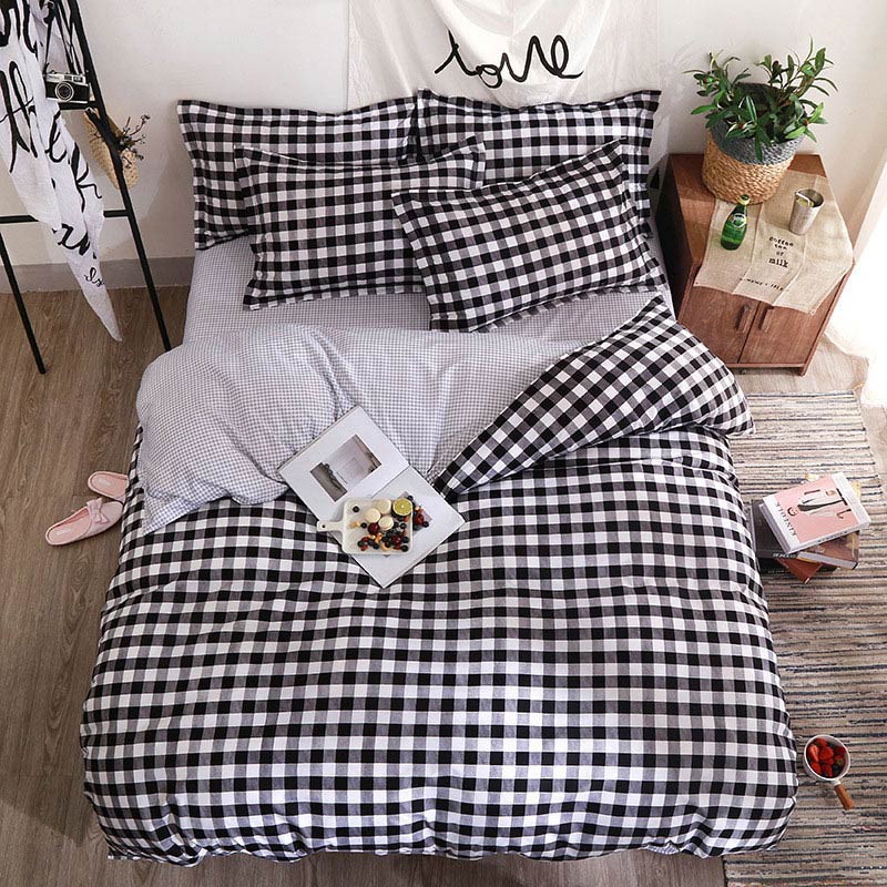 Black White Geometric Plaid Printed Kid Bed Cover Set Duvet Cover Adult Child Bed Sheet Pillowcase Comforter Bedding Set 61023, 2tj-61009-012
Black White Geometric Plaid Printed Kid Bed Cover Set Duvet Cover Adult Child Bed Sheet Pillowcase Comforter Bedding Set 61023, 2tj-61009-012
