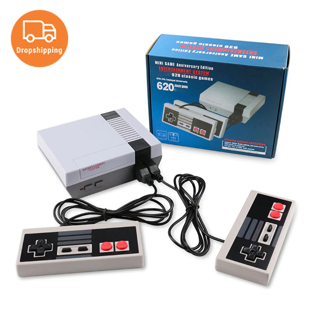 

Drop Ship Retail 620 Game Console Retro Family NES Controllers TV Output Video Games for Kids Child Christmas Gifts Childhood Memories