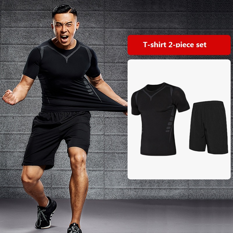 Sports Suit Men' Summer Quickdrying Short-sleeved T-shirt Tight Vest Training Suit Running Equipment Gym Clothes Sportssweater
Sports Suit Men' Summer Quickdrying Short-sleeved T-shirt Tight Vest Training Suit Running Equipment Gym Clothes Sportssweater