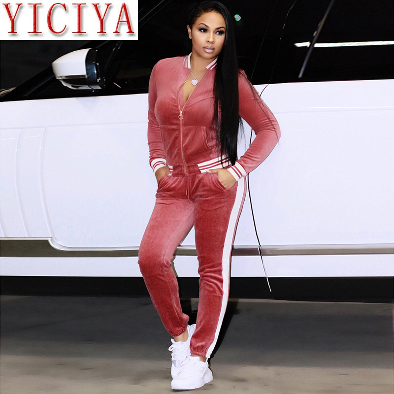 Pink wine red 2 two-piece velvet sportswear velvet jacket women pants sportswear long-sleeved swimwear plus size winter warm, Black
Pink wine red 2 two-piece velvet sportswear velvet jacket women pants sportswear long-sleeved swimwear plus size winter warm, Black