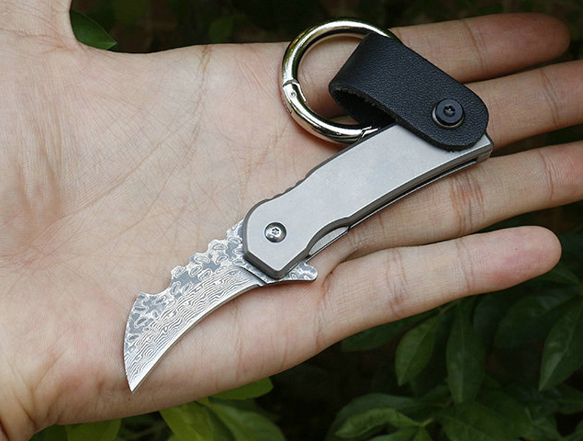 Jefrey Collins End High Mini Small Karambit Claw Folding Knife D2 Blade TC4 Titanium Alloy Handle With Repair Tool