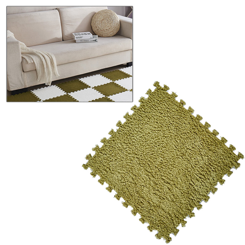 Junejour 1pcs EVA Kids Room Foam Suede Carpet Carpets Patchwork Rug Kids Foam Puzzle Mat Long Fluff Baby For Living Room